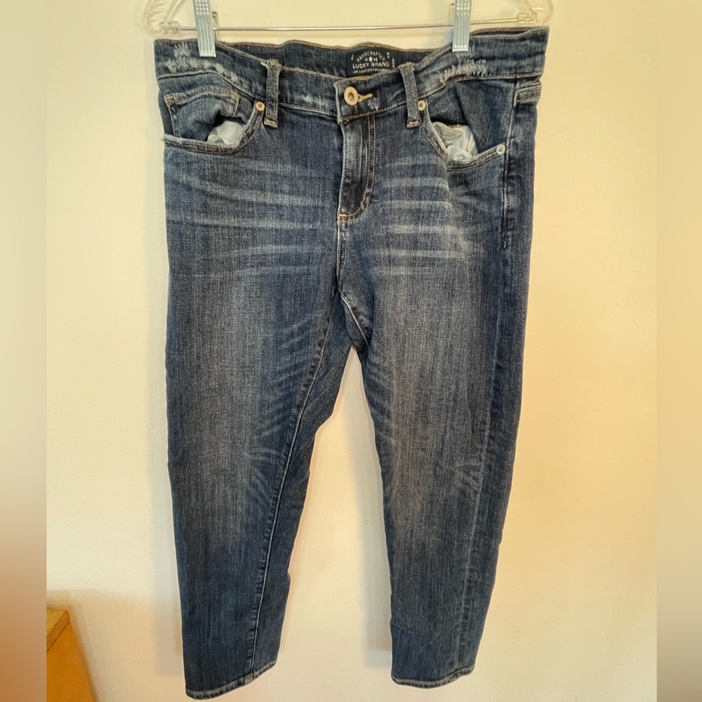 Lucky Brand Women’s Sienna Slim Boyfriend Jeans Size 8 Dark Blue